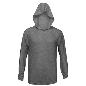 Heather Gray Hooded Shirt Front