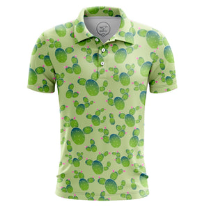 Green Youth Prickly Pear Cactus Polo